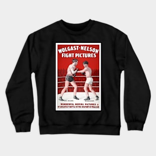 Fight Pictures, 1910 Vintage Poster Crewneck Sweatshirt